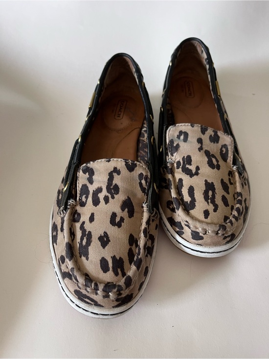 Coach Shoes - Coach Leopard Print Slip-On Loafers 10B